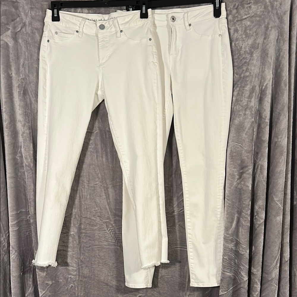 Articles Of Society White Skinny Jeans Pair Bundle Lot Size 25